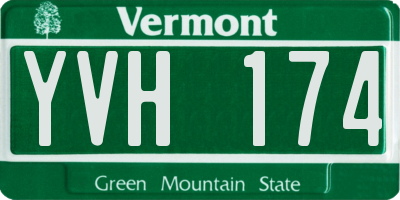 VT license plate YVH174