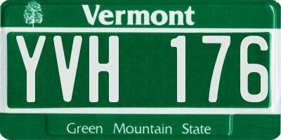 VT license plate YVH176