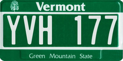 VT license plate YVH177