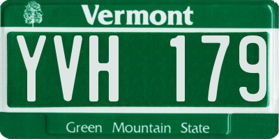VT license plate YVH179