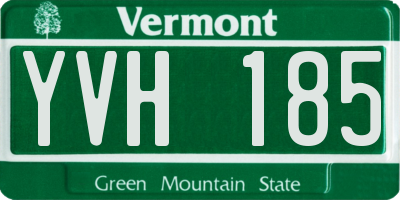 VT license plate YVH185