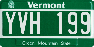 VT license plate YVH199