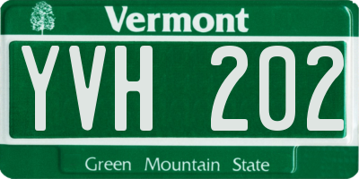 VT license plate YVH202