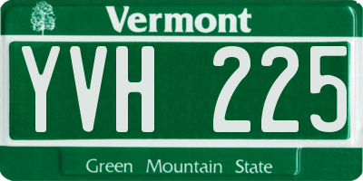 VT license plate YVH225