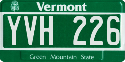 VT license plate YVH226
