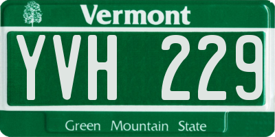 VT license plate YVH229