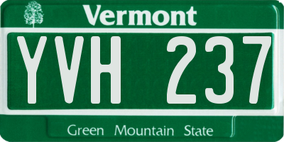 VT license plate YVH237