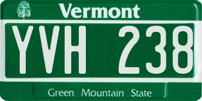 VT license plate YVH238