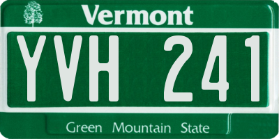 VT license plate YVH241