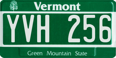 VT license plate YVH256