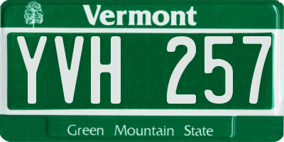 VT license plate YVH257