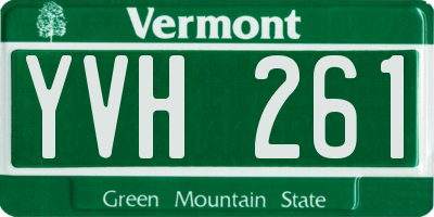 VT license plate YVH261
