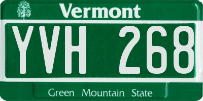 VT license plate YVH268