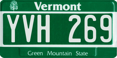 VT license plate YVH269