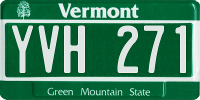 VT license plate YVH271