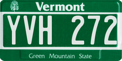 VT license plate YVH272
