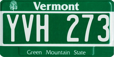 VT license plate YVH273