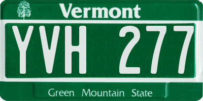 VT license plate YVH277