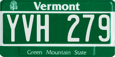 VT license plate YVH279