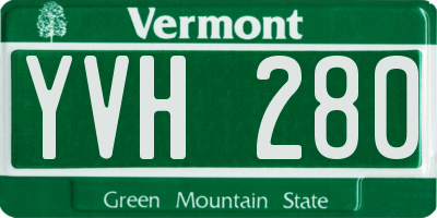 VT license plate YVH280