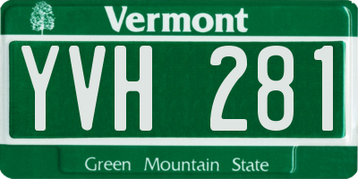 VT license plate YVH281
