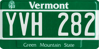 VT license plate YVH282