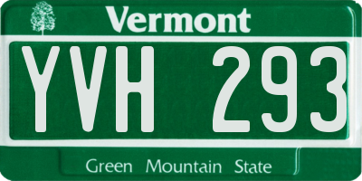 VT license plate YVH293