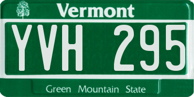 VT license plate YVH295