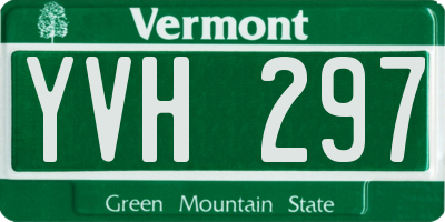 VT license plate YVH297