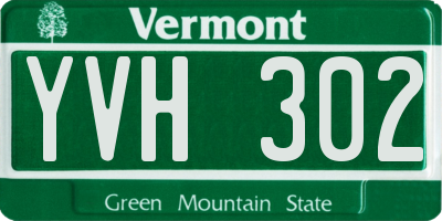 VT license plate YVH302