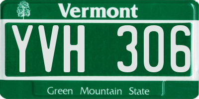 VT license plate YVH306
