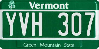 VT license plate YVH307