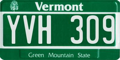VT license plate YVH309