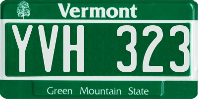 VT license plate YVH323