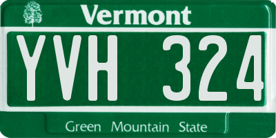VT license plate YVH324