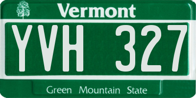 VT license plate YVH327