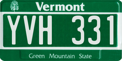 VT license plate YVH331