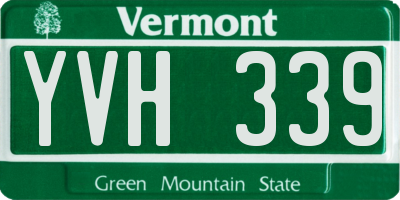 VT license plate YVH339
