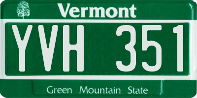 VT license plate YVH351