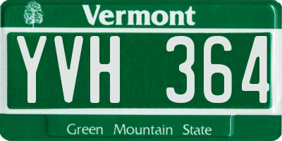 VT license plate YVH364