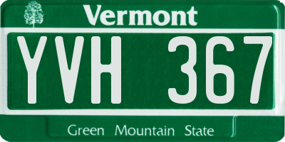VT license plate YVH367