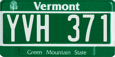 VT license plate YVH371