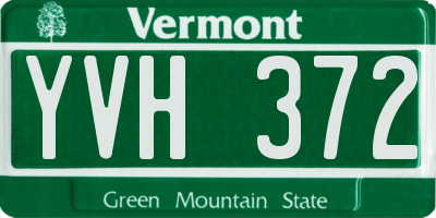 VT license plate YVH372
