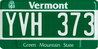 VT license plate YVH373