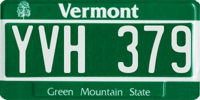 VT license plate YVH379