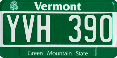 VT license plate YVH390