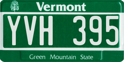 VT license plate YVH395