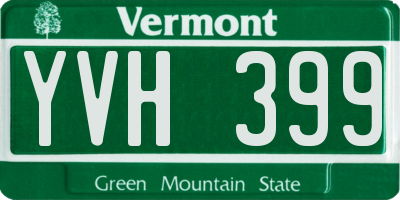 VT license plate YVH399