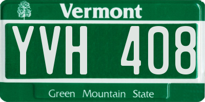 VT license plate YVH408