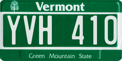 VT license plate YVH410